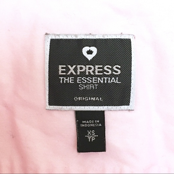 EXPRESS Pink Fitted Button Down Shirt Size Small - Picture 3 of 9
